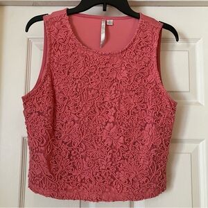 LC LAUREN CONRAD Salmon Pink Sleeveless Top Medium M